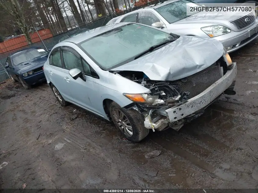 2HGFB2F57CH577080 2012 Honda Civic Lx