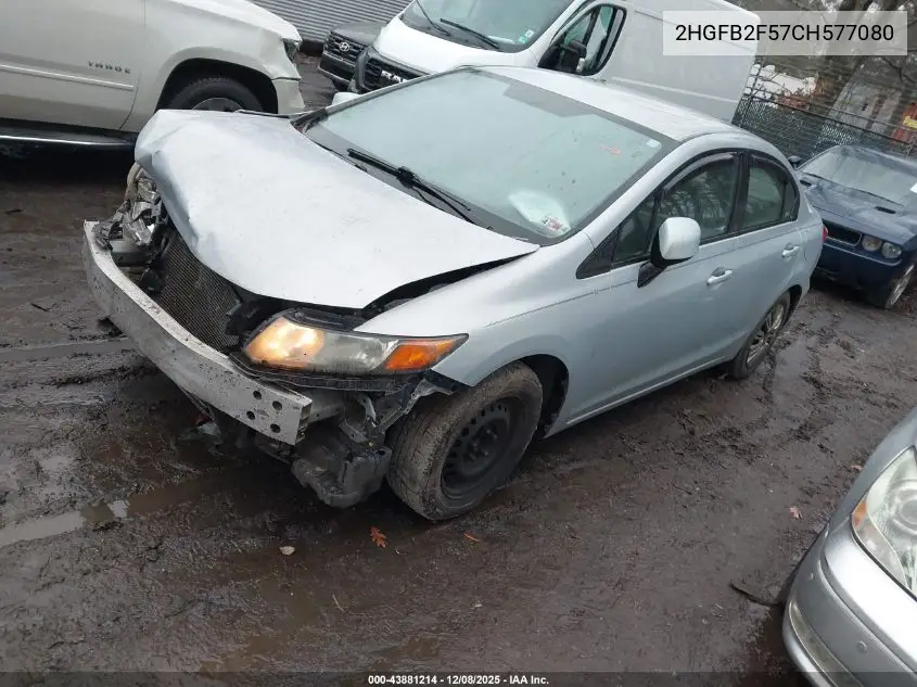 2HGFB2F57CH577080 2012 Honda Civic Lx