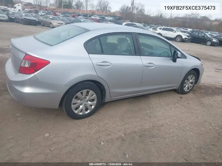 19XFB2F5XCE375473 2012 Honda Civic Lx