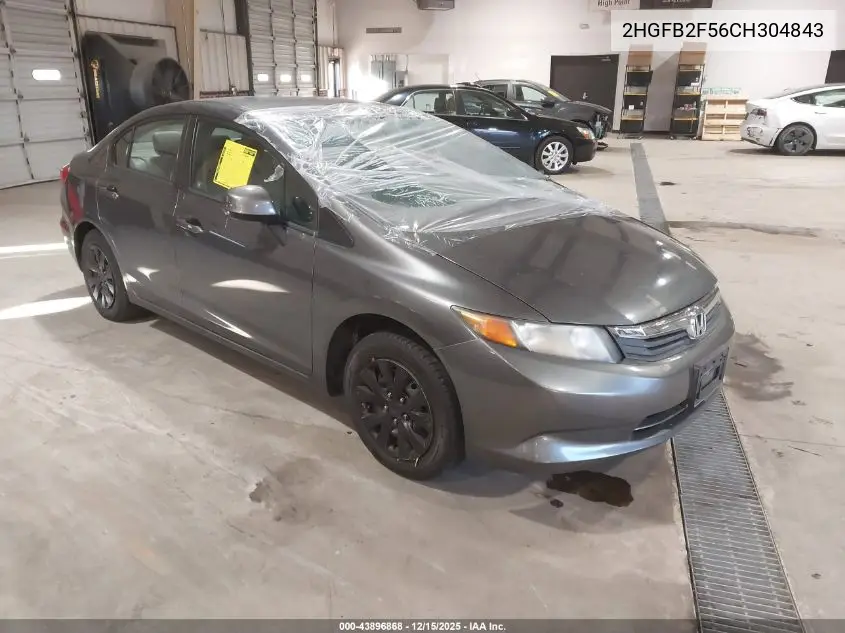 2HGFB2F56CH304843 2012 Honda Civic Lx