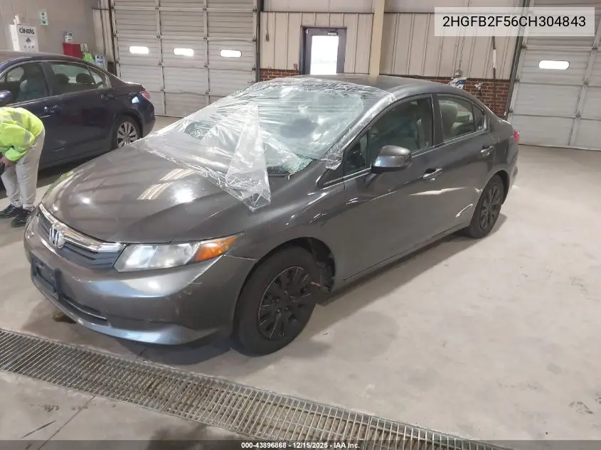 2HGFB2F56CH304843 2012 Honda Civic Lx