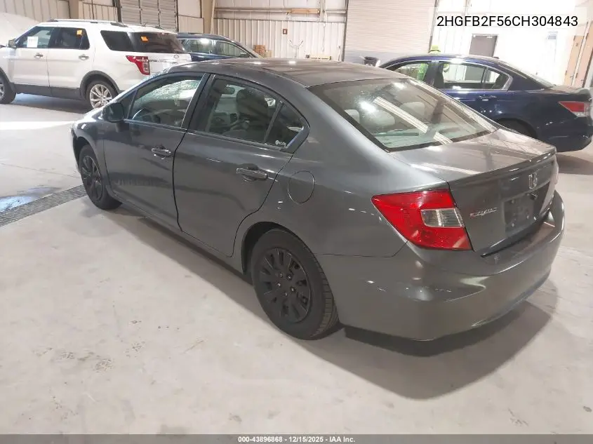 2HGFB2F56CH304843 2012 Honda Civic Lx