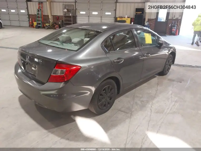 2HGFB2F56CH304843 2012 Honda Civic Lx