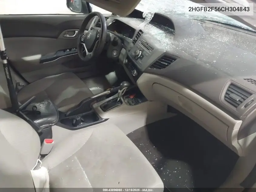 2HGFB2F56CH304843 2012 Honda Civic Lx