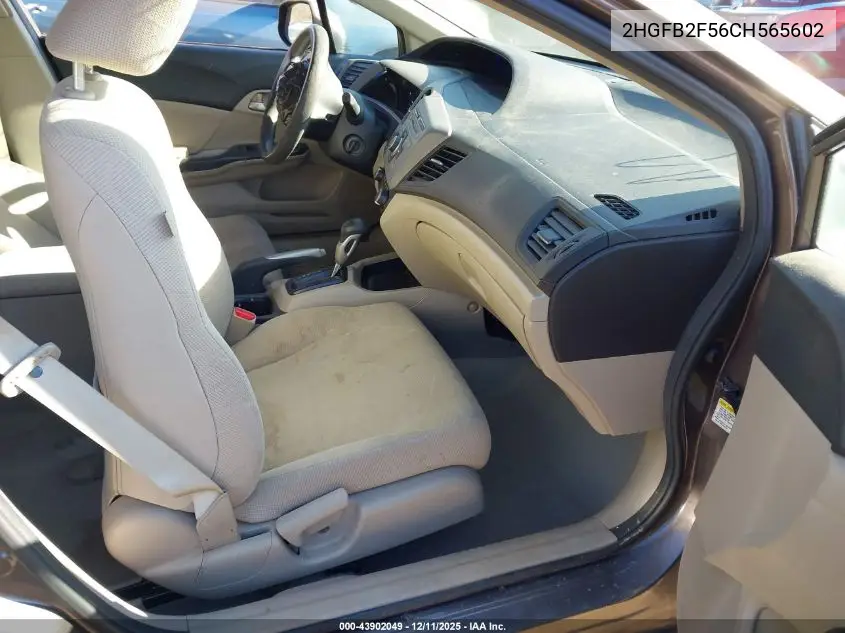 2HGFB2F56CH565602 2012 Honda Civic Lx