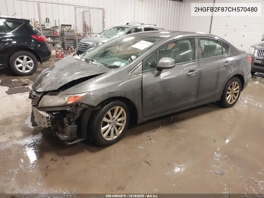 2HGFB2F87CH570480 2012 Honda Civic Ex