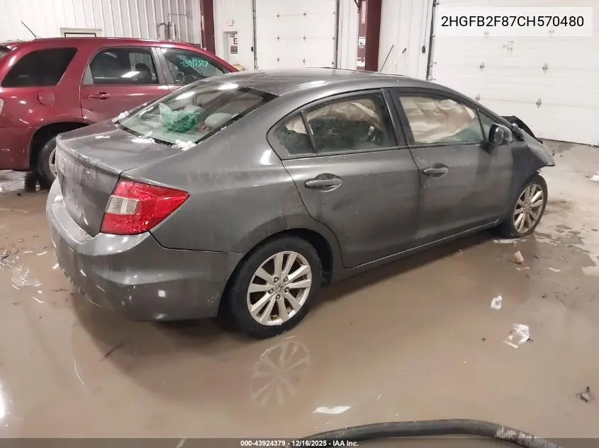2HGFB2F87CH570480 2012 Honda Civic Ex