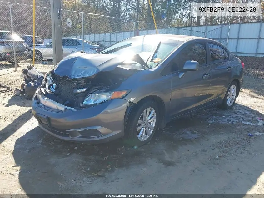 19XFB2F91CE022428 2012 Honda Civic Ex-L