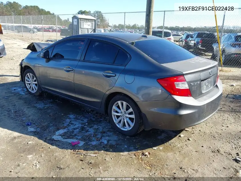 19XFB2F91CE022428 2012 Honda Civic Ex-L