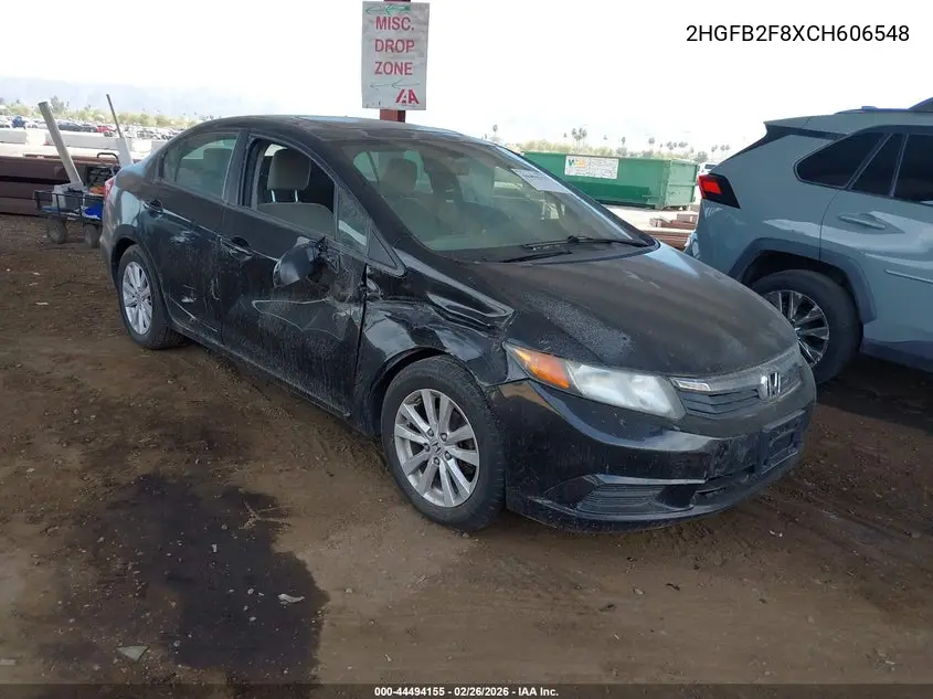 2HGFB2F8XCH606548 2012 Honda Civic Ex