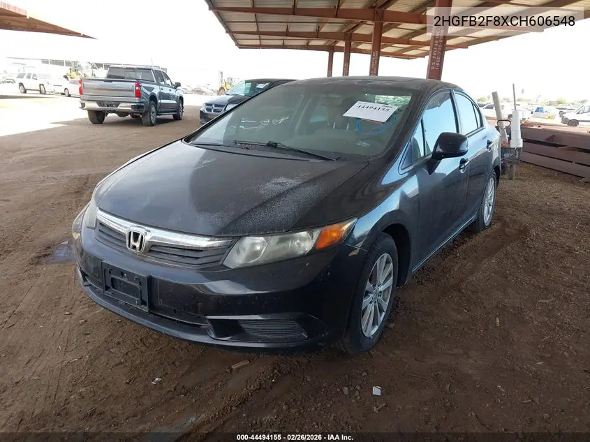 2HGFB2F8XCH606548 2012 Honda Civic Ex