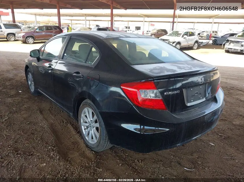 2HGFB2F8XCH606548 2012 Honda Civic Ex