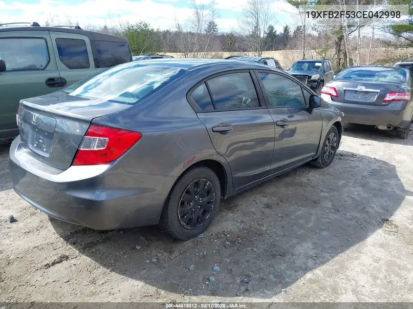 19XFB2F53CE042998 2012 Honda Civic Lx
