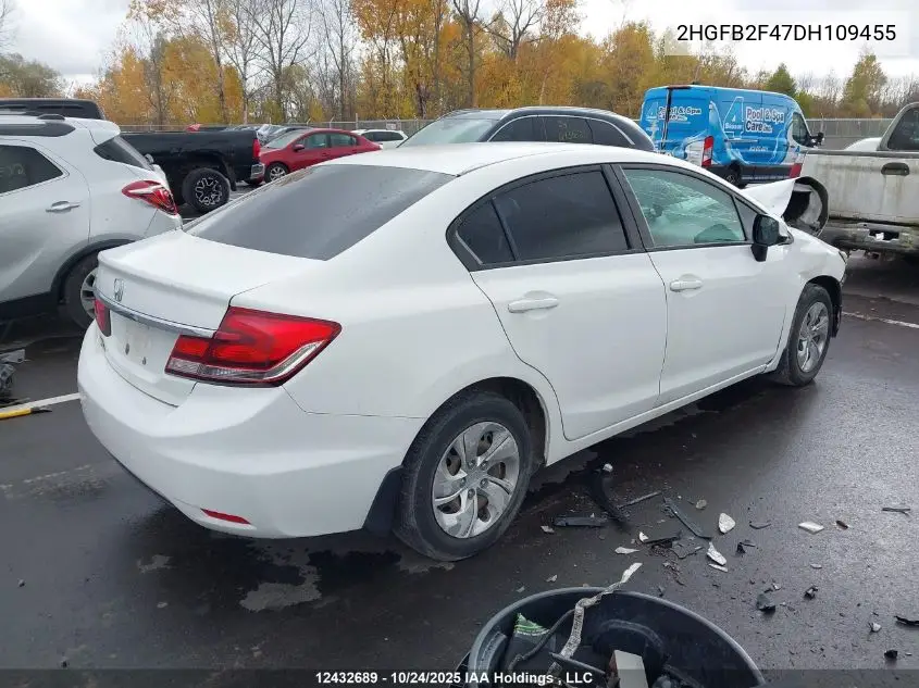 2HGFB2F47DH109455 2013 Honda Civic Lx