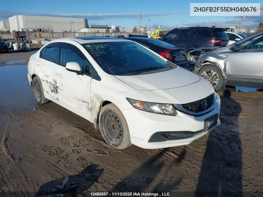 2HGFB2F55DH040676 2013 Honda Civic Ex 4Dr