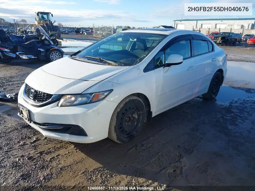 2HGFB2F55DH040676 2013 Honda Civic Ex 4Dr