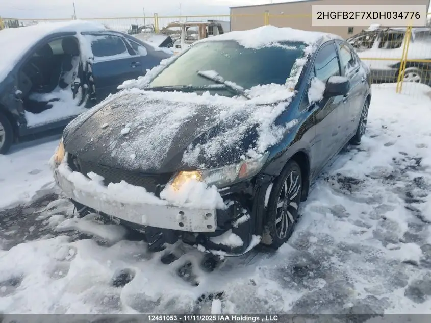 2HGFB2F7XDH034776 2013 Honda Civic Touring