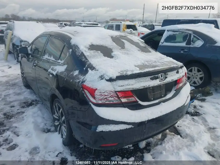2HGFB2F7XDH034776 2013 Honda Civic Touring