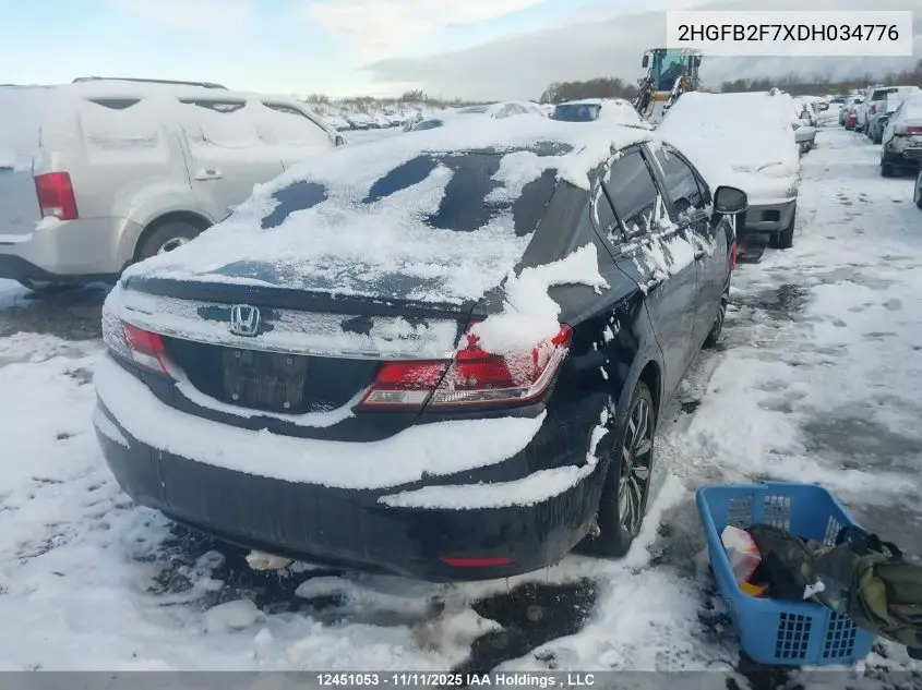 2HGFB2F7XDH034776 2013 Honda Civic Touring