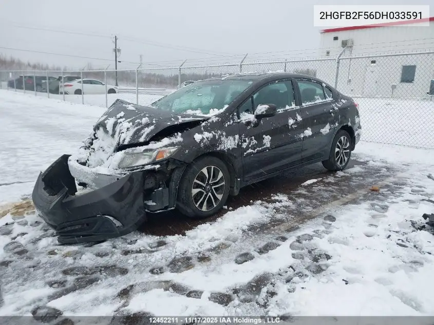 2HGFB2F56DH033591 2013 Honda Civic Ex 4Dr