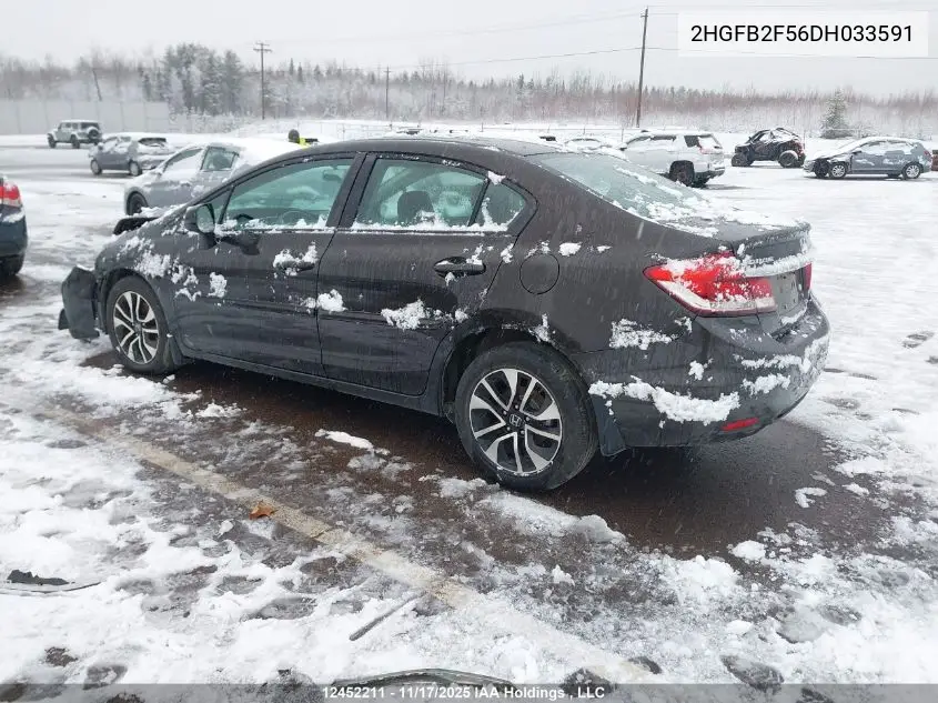 2HGFB2F56DH033591 2013 Honda Civic Ex 4Dr