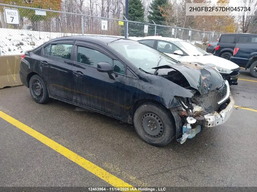 2HGFB2F57DH045734 2013 Honda Civic Ex 4Dr