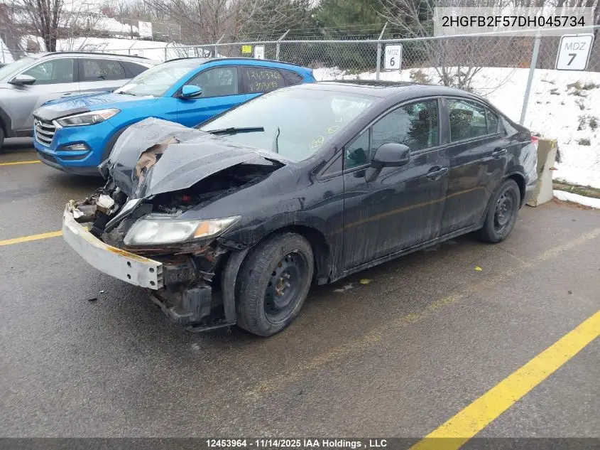 2HGFB2F57DH045734 2013 Honda Civic Ex 4Dr