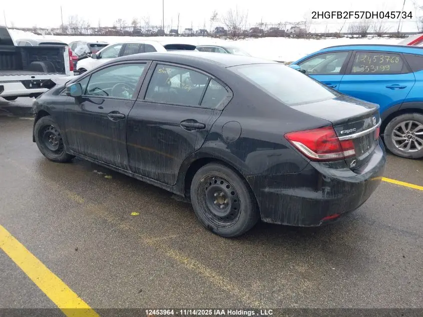 2HGFB2F57DH045734 2013 Honda Civic Ex 4Dr