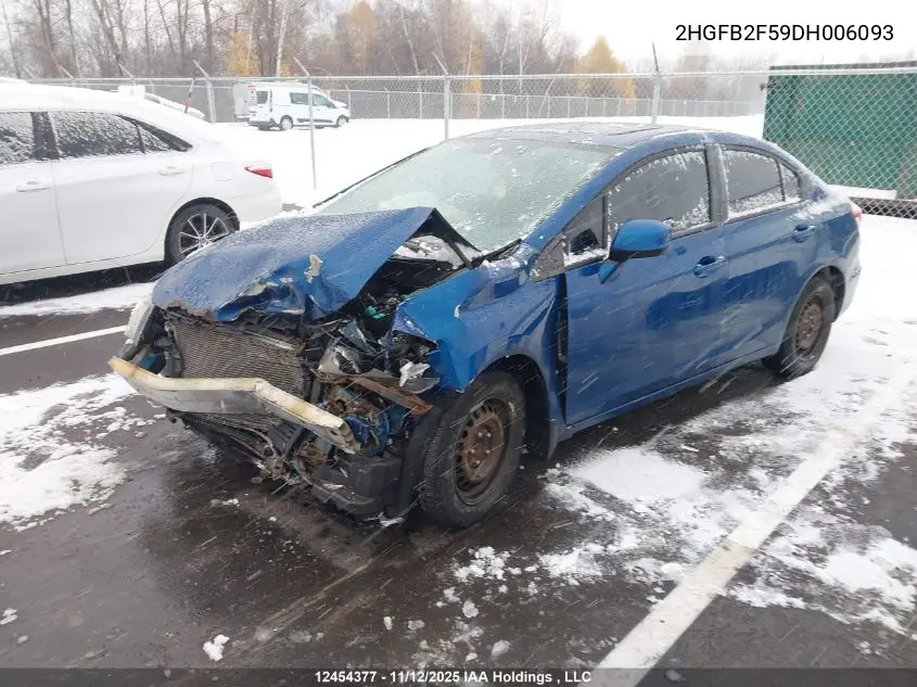 2HGFB2F59DH006093 2013 Honda Civic Lx