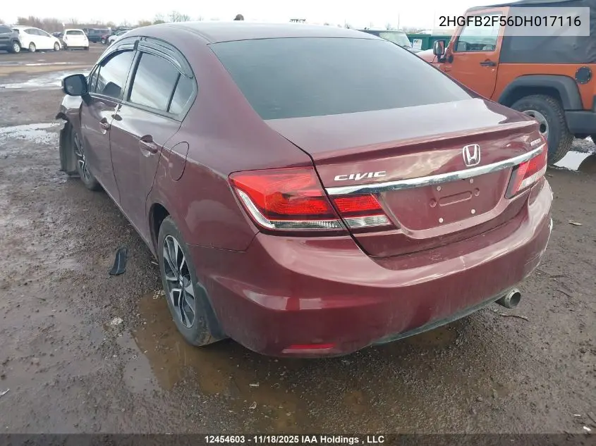 2HGFB2F56DH017116 2013 Honda Civic Lx
