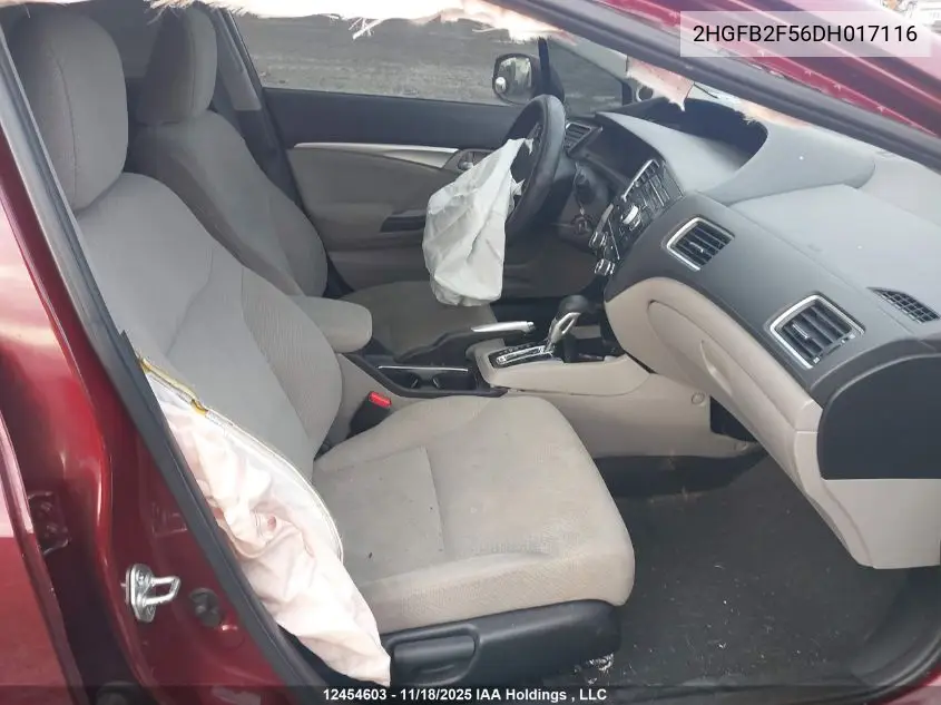 2HGFB2F56DH017116 2013 Honda Civic Lx