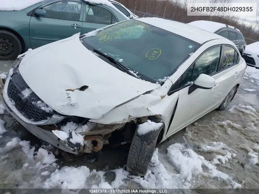 2HGFB2F48DH029355 2013 Honda Civic Lx