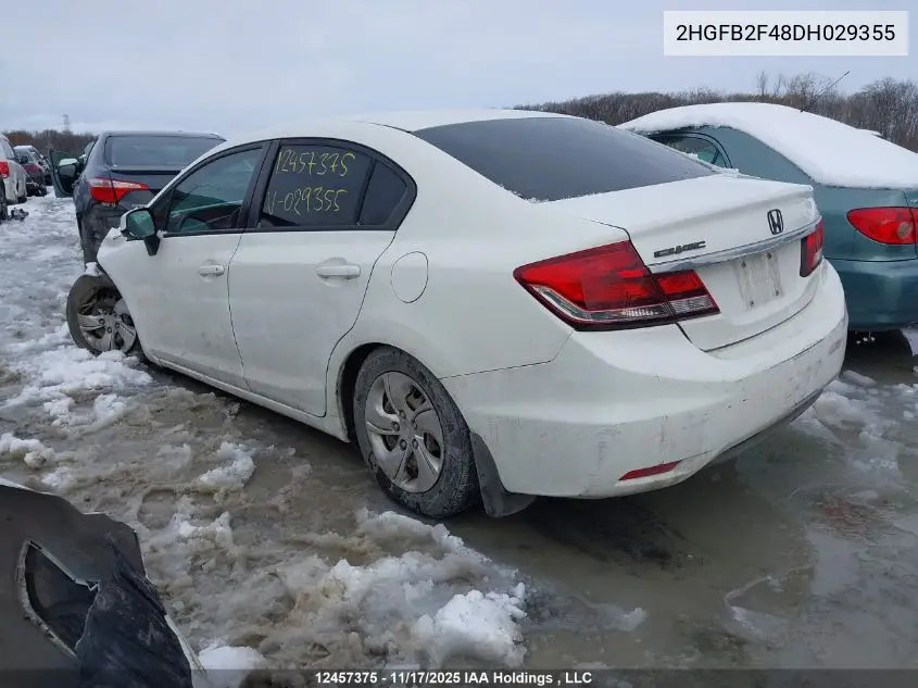 2HGFB2F48DH029355 2013 Honda Civic Lx