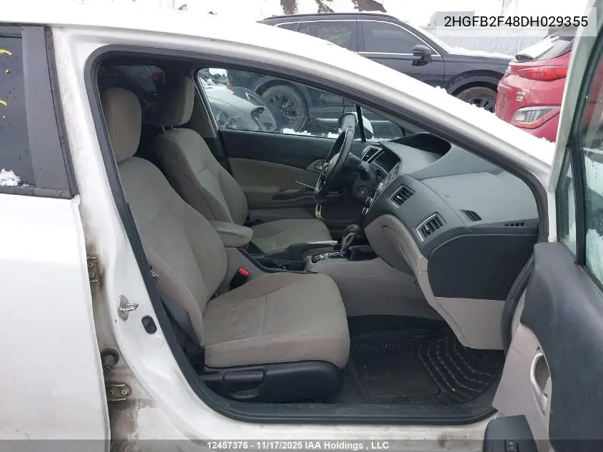 2HGFB2F48DH029355 2013 Honda Civic Lx