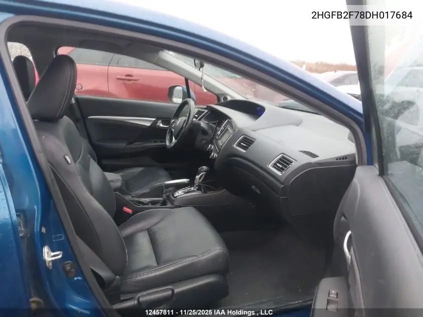 2HGFB2F78DH017684 2013 Honda Civic Touring