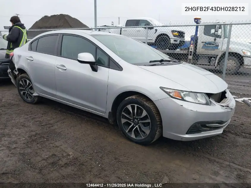 2HGFB2F43DH028212 2013 Honda Civic Lx