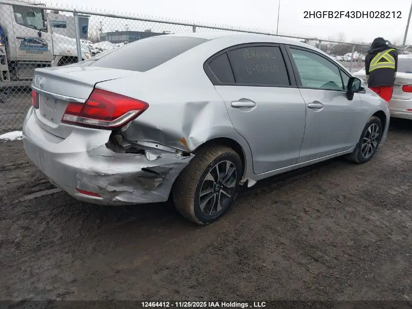 2HGFB2F43DH028212 2013 Honda Civic Lx