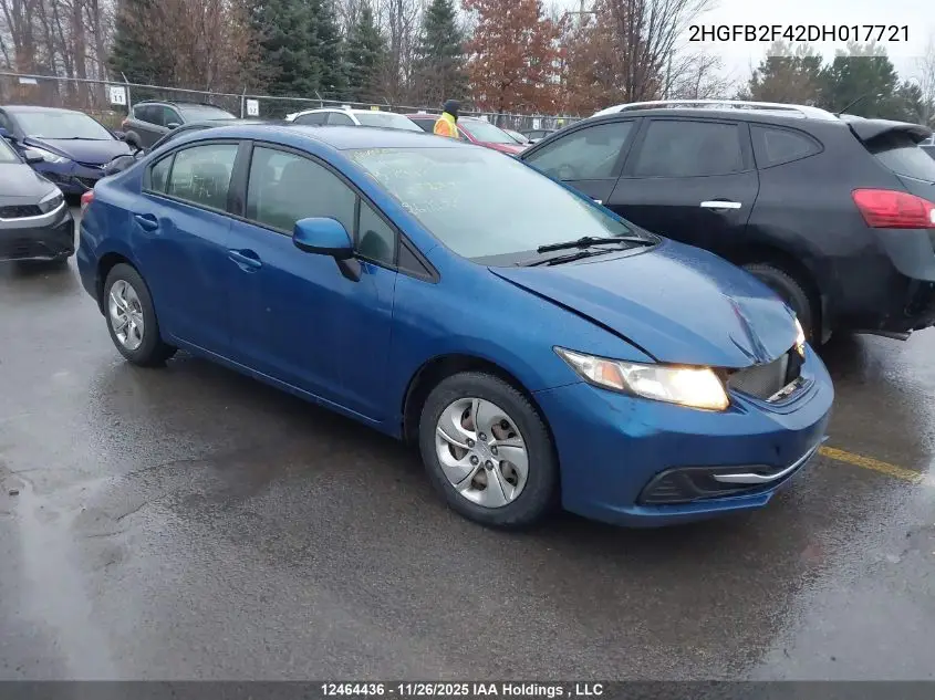 2HGFB2F42DH017721 2013 Honda Civic Lx