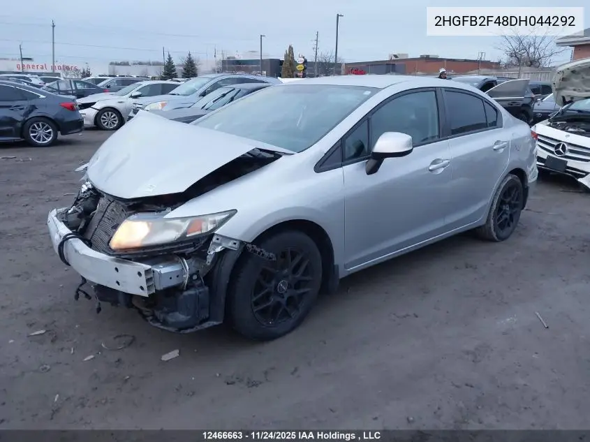 2HGFB2F48DH044292 2013 Honda Civic Lx