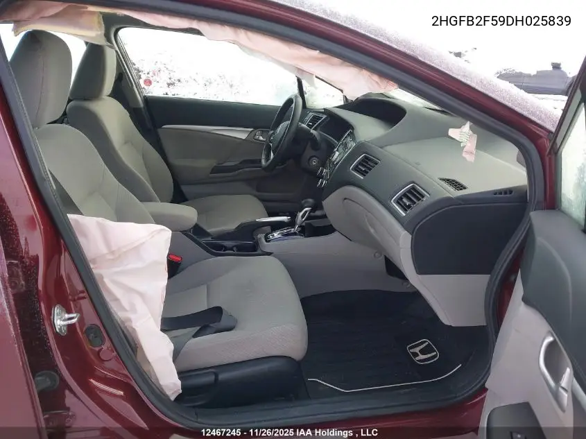2HGFB2F59DH025839 2013 Honda Civic Ex 4Dr