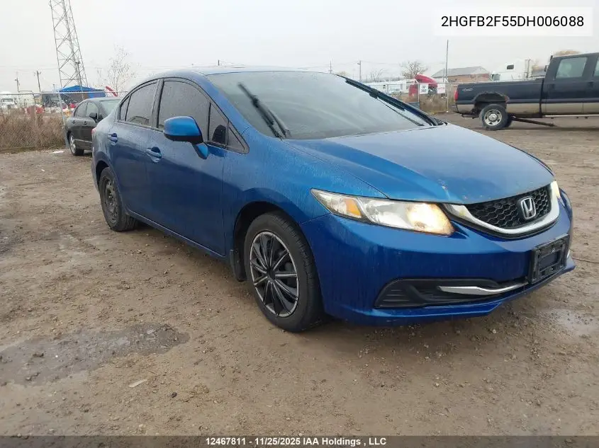 2HGFB2F55DH006088 2013 Honda Civic Ex 4Dr