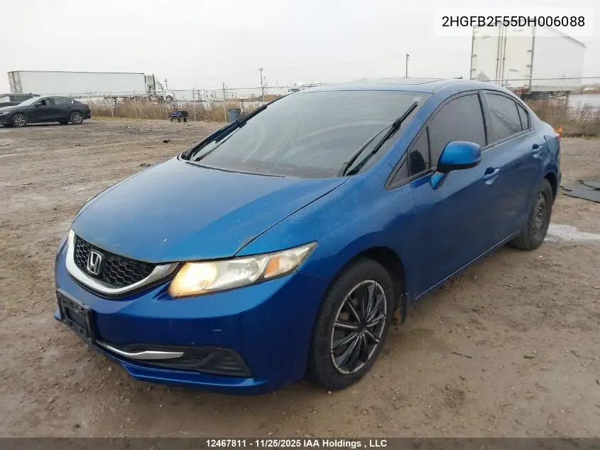 2HGFB2F55DH006088 2013 Honda Civic Ex 4Dr