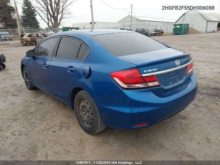 2HGFB2F55DH006088 2013 Honda Civic Ex 4Dr
