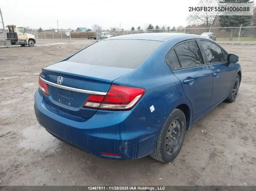 2HGFB2F55DH006088 2013 Honda Civic Ex 4Dr