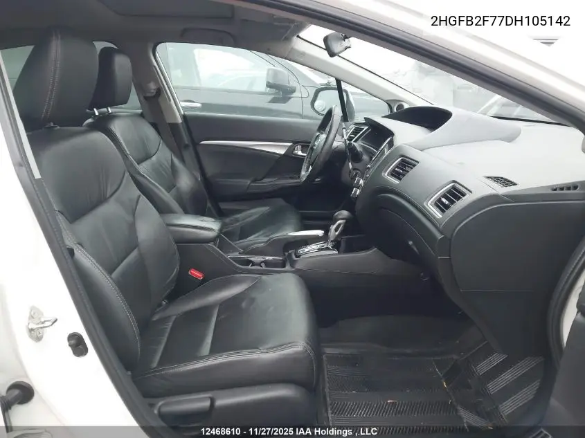 2HGFB2F77DH105142 2013 Honda Civic Touring