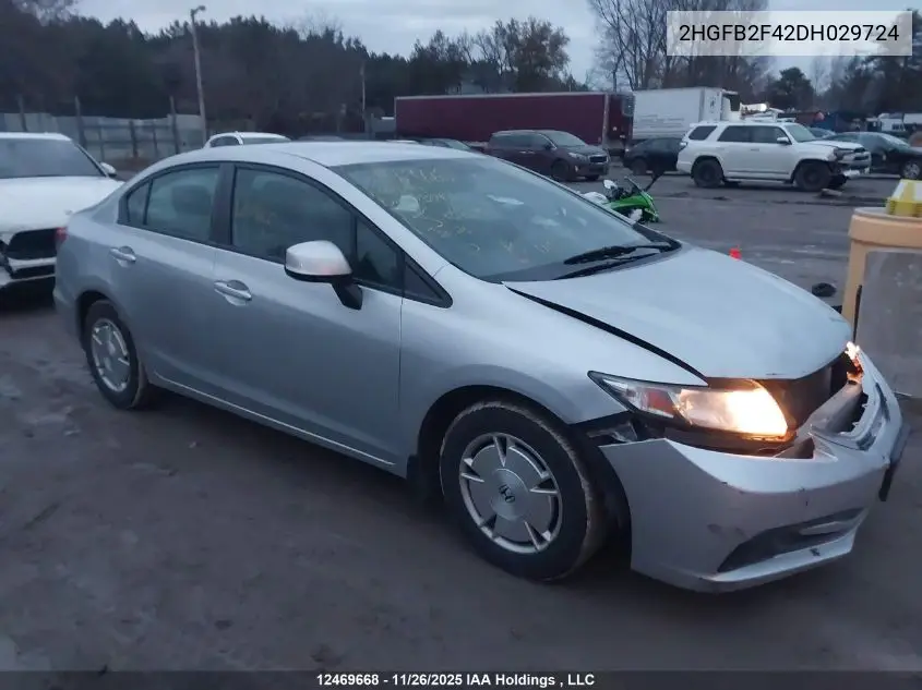 2HGFB2F42DH029724 2013 Honda Civic Sdn