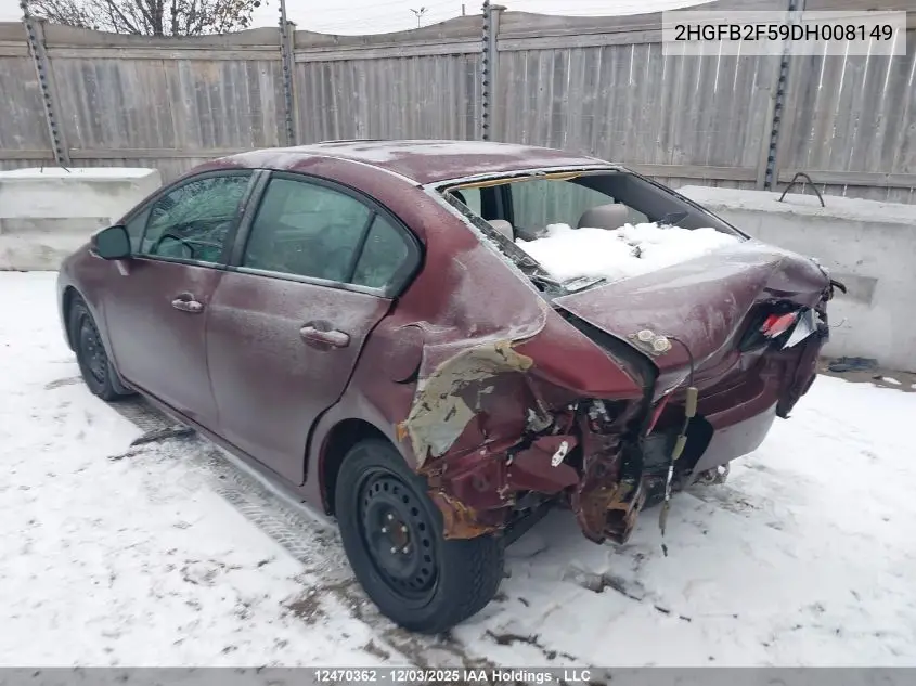 2HGFB2F59DH008149 2013 Honda Civic