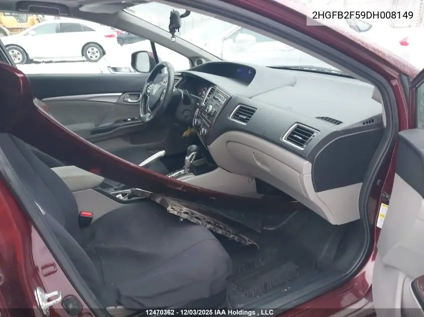 2HGFB2F59DH008149 2013 Honda Civic