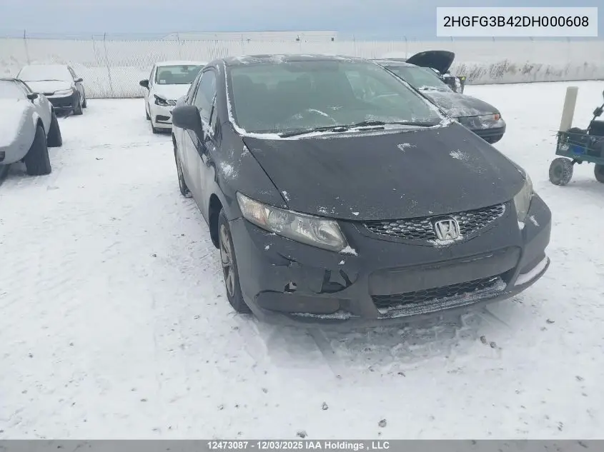 2HGFG3B42DH000608 2013 Honda Civic Lx