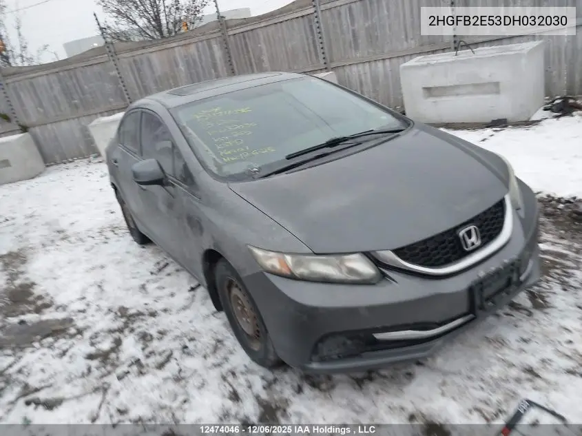 2HGFB2E53DH032030 2013 Honda Civic Ex 4Dr